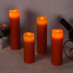 Vinkor Flameless Candles Battery Operated Candles Real Wax Pillar LED Candles with 10-Key Remote and Cycling 24 Hours Timer (Orange Set of 9) - Image 5