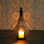 Candlestick Candle Barrels Moroccan Style Retro Lanterns Projection Lights Hollowed-Out Decorations Home Ramadan Hanging Outdoor Indoor Courtyard Porch Festival Weddings - Image 4