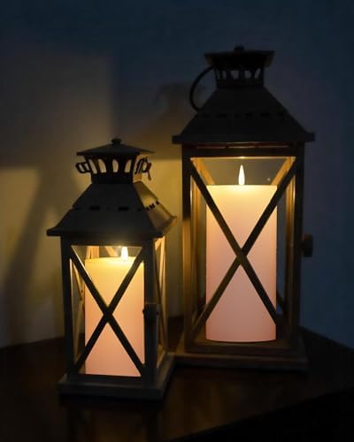 Gmnee 4"x8" Outdoor Waterproof Flameless Candles with Remote Timers Plastic - Image 6
