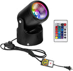 Kiven LED Flood Light with Automatic Timer 7W Background Light US Plug RGB Light with Remote Control,Indoor Color Changing Floodlight Uplight for Party,Halloween,Christmas by Kiven
