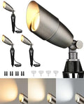 LITFIT 4Pack Brass Low Voltage Landscape Spotlight, 3CCT MR16 Bulb Included by LITFIT