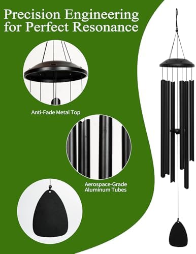 48" Wind Chimes for Indoor and Outdoor, Deep Bass Tone and Professional Tuned Aluminum Wind Chimes for Patio Garden Memorial, Sympathy Gift for Loss of Loved One, Housewarming Gift - Image 6
