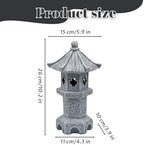 Pagoda Garden Statue, Resin Solar Japanese Pagoda Lantern, Decorative Zen Garden Landscape for Yard Patio Lawn, Style4 - Image 4