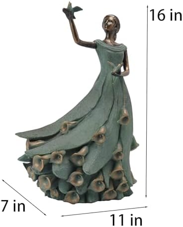 DiliComing Fairy Garden Statue Yard - 16 Inch Calla Lily Girls - Image 4