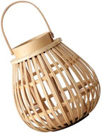 Hanging Lantern Bamboo Woven Candlestick Xmas Halloween Season by Homoyoyo