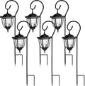 Retisee 6 Pcs 34" Hanging Solar Lantern Lights with Dual Use Shepherd Hooks Outdoor LED Garden Lanterns Decorative Waterproof Pathway Solar Coach Lights for Garden Patio by Retisee