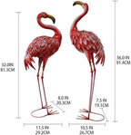 32-36 Inch Metal Yard Flamingos Garden Statues for Lawn Pond Patio - Image 3