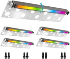 12 Inch Retaining Wall Lights,7W LED Hardscape Lighting,280LM RGB Color Changing Outdoor Step Lights,IP65 Waterproof 12V-24V Low Voltage Landscape Lights For Patio Walls Stairs,90CRI Connectors by ELEPHANTDEPOT