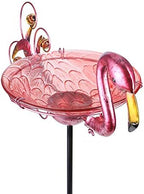MUMTOP Outdoor Bird Bath Solar Birdbath Garden Feeder with Metal Stake,Pink - Image 2