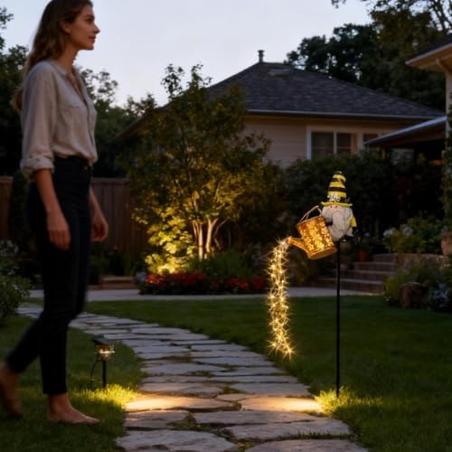 Solar Watering Can Lights Waterproof Christmas Walking Lighting - Image 2