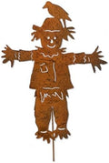 Rust Finish Metal Scarecrow Garden Stake, 27.4 Inch Fall Yard Art Decor, Flat Outdoor Lawn Ornament for Planters Flower Beds Patio by Unknown