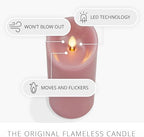 Luminara Blooming Mauve Garden Pillar Candles - Flameless Real-Flame Nature-Inspired Battery Operated LED Decor - Spring Summer Collection - 3" x 6.5" - Image 3