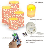 Flameless Candles Bulk Set of 4 Hearts Pink Flameless Candles with Remote and Timers Battery Operated Flickering LED Lights for Valentines Day Home Room Decor - Image 2