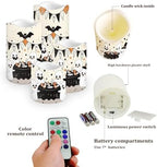Ghost Cute Flameless Candles with Remote Color Changing Pillar Candles Battery Operated Tea Light for Halloween Party Decor Led Electric Candles Outdoor Home Decorations - Image 3