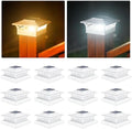 VOLISUN 12Pack Solar Post Cap Lights, 2 Color Modes Deck Lights, White by VOLISUN
