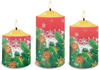 Cozeyat LED Candles Pack of 3 Flameless Electric Tealights with Remote Timer, Cute Christmas Tree Print Christmas Decor Candles Battery Operated Dancing Flames Candles - Image 2