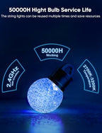 APPECK Smart Outdoor String Lights 50ft, RGBW Patio Light with 25 LED Bulbs - Image 4