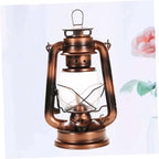 Iron Vintage Lantern Glass Lamp Portable Hanging Kerosene Camping - Image 4