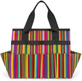 Mexican Stripes Garden Tool Bag, Garden Tote Storage Bag with 10 Pockets, Indoor and Outdoor Colorful Vertical Line Gardening Tool Organizer for Women Men by CURLYOOT
