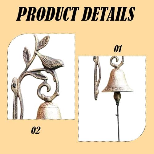 Dinner Bell Retro Cast for Indoor Outdoor Home Wall - Image 2