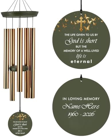Personalized Wind Chimes Butterfly Funeral Gifts 30/36INCH by ExtrabilyOfficial