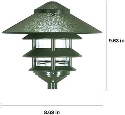 Nuvo SF76/636, Outdoor Pathway Light, Three-Louver Hood, Green, 120V - Image 2