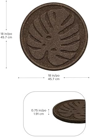Tierra Verde 4 Pack 18" x 18" Tropical Leaf Decorative Stepping Stones - Image 4