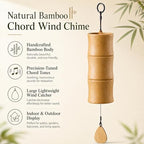 Natural Bamboo Chord Wind Chime, Handcrafted Wood Wind Chimes for Outdoor Indoor Patio, Garden, Yoga, Meditation, Relaxation, Home Decor Gift - Image 5