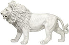 Design Toscano Regal Lion Sentinel of Grisham Manor Outdoor Entryway Garden Statue, Left, 37 Inch Tall, Cast Stone Resin, Antique Stone - Image 3