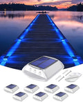 DetarZinLED Blue Solar Dock Lights for Outside IP68 Waterproof Led 8 Pack by DetarZinLED