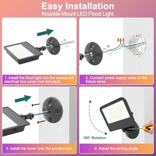 kadision RGBCW LED Flood Light, Smart App/Voice/Remote Control, 4 Pack - Image 7