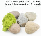 20 LBS Large Natural River Rocks，3-4 Inch Decorative Large River Rocks for Landscaping Aquarium Yard Garden Paving Plant Crafting and Walkways - Image 4
