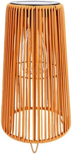 Decorative Solar Lantern, IP44 Rattan, 12-Hour Runtime (Trapezoid - Image 2