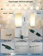 10 LED Luminaria Pathway Lights, Connectable & Weatherproof Outdoor/Indoor Walkway Light Set with Stakes & Zip Ties, Plug-in for Yard, Patio, Party, and Christmas Holiday Decorations (Warm White) - Image 2