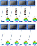 Solar Pool Lights,Underwater IP68 Pool Lights with Remote Control,1800mAh Solar Powered Panel with Brighten 48LM, Color Changing for Above Ground Pools/Inground Pools-8 Pack-Blue by Vovamo