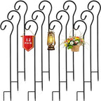 Hicarer 12 Pcs Shepherds Hooks for Outdoor 32 Inch 1/3 Bird Feeder Pole Rust Resistant Steel Shepard Hooks for Wedding Garden Bird Feeders Hanging Lanterns Solar Outdoor Lights by Hicarer
