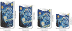 Battery Operated Candles with Remote Timer Flameless Candles Tea Lights Color Changing Electric Fake Plastic Pillar LED Candles Outdoor Home Room Decor Set of 4 Starry Sky Oil Painting - Image 2