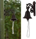Rustic Cast Iron Wall Hanging Bell, Vintage Door Bell Xmas - Image 3