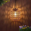 Livinlarge Solar Pendant Lights Outdoor,Hanging Lanterns with Edison Bulb by Livinlarge