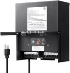DEWENWILS 600W Low Voltage Landscape Transformer, Outdoor Weatherproof Transformer with Timer and Photocell Sensor, 120V AC to 12V/13V/14V/15V AC for LED Lighting, Walkway Light, cULus Listed by DEWENWILS