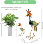 24'' Metal Wacky Peacock Garden Statues Outdoor Decor, Rooster Decor Chicken Yard Sculptures Art Decoration for Home Outsiede Patio Lawn Backyard, Gift for Women Lovers Moms(Red & Green) - Image 2