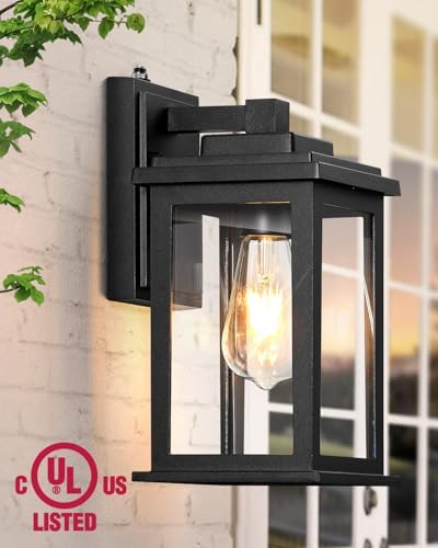 VIANIS Dusk to Dawn Outdoor Lights for House, Black Outdoor Light Fixture, Waterproof Exterior Lighting Fixtures Wall Mount, Outdoor Wall Lights for House, Garage, Garden, Porch,Hardwired, Non-Solar - Image 3