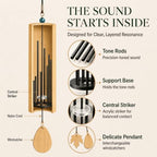 Bamboo Wind Chime-432Hz Tuned for Alpha Wave Relaxation, Focus & Meditation - Image 5