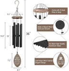 Sympathy Wind Chimes Deep Tone, 36inch Personalized Wind Chimes, Memorial Gifts Wind Chime, in Loving Memory of Mom/Dad/Husband, Customized Gifts Wind Chime - Image 5