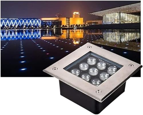 Underground Light LED, 85-265V Outdoor Buried Lights, IP67 Waterproof LED Landscape Lights, Outdoor Recessed Garden Inground Light(White,9W-AC85-265V) - Image 4