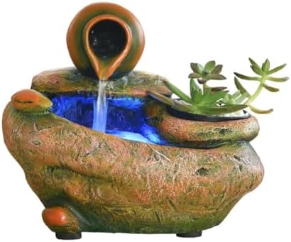 Waterfall Tabletop Fountain Resin Rockery Water Fountain Crafts Office Desktop Decoration Ornaments Indoor Fountain by Unknown