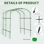DoCred 87''H x 75''L Garden Arch Trellis, Metal Trellis for Climbing Plants - Image 5