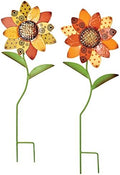 24" Metal Sunflower Outdoor Garden Stake, Set of 2 by Worth+Imports