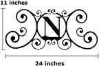 Large 24" Last Name Art Wall Decor,Family Name Plaque Wall Decoration,Last Name Sign Rustic,Metal Wall Decoration,Wrought Iron Hanging Art,Initial Decor,Monograms,Home Front Door Outdoor Decor - Image 2