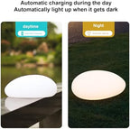 Solar Lights, Pebbles, Outdoor Waterproof Landscape Night Lights for Garden Paths, Stairs, Lawns, Patios, Yard Party Decorations, 2 Pack (Warm Light) - Image 4